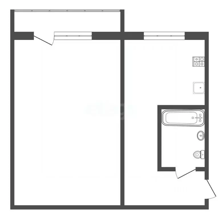 1-к кв. Тульская область, Тула пос. Косая Гора, ул. Пушкина, 19 (33.4 ... - Фото 2