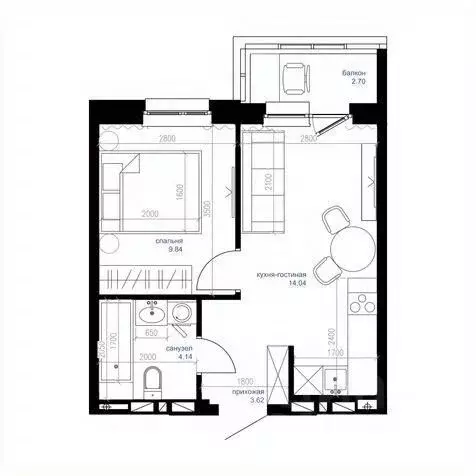 1-к кв. Приморский край, Владивосток Сердце квартала жилой комплекс ... - Фото 1