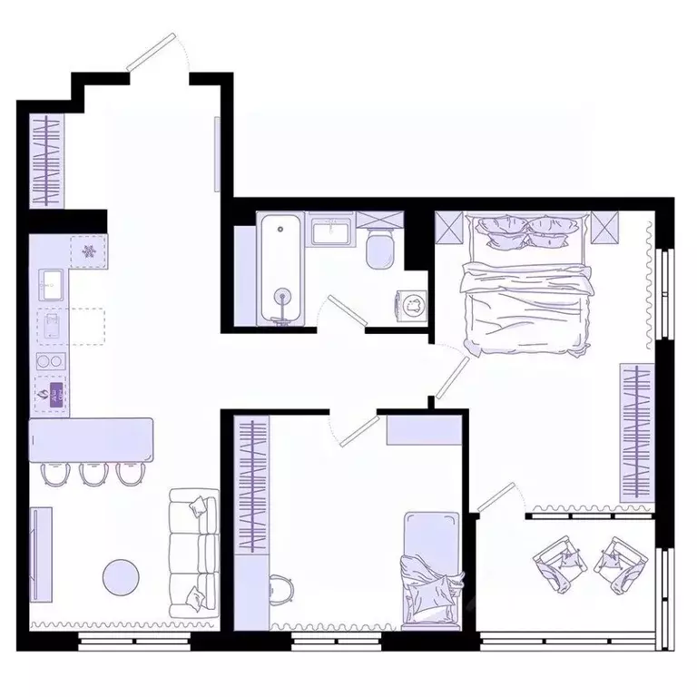 3-к кв. Приморский край, Владивосток Днепровская ул. (57.8 м) - Фото 2