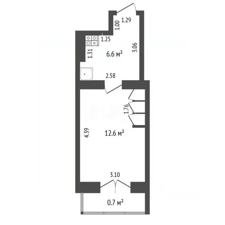 Комната Тамбовская область, Тамбов ул. Тамары Дерунец, 73А (13.5 м) - Фото 2