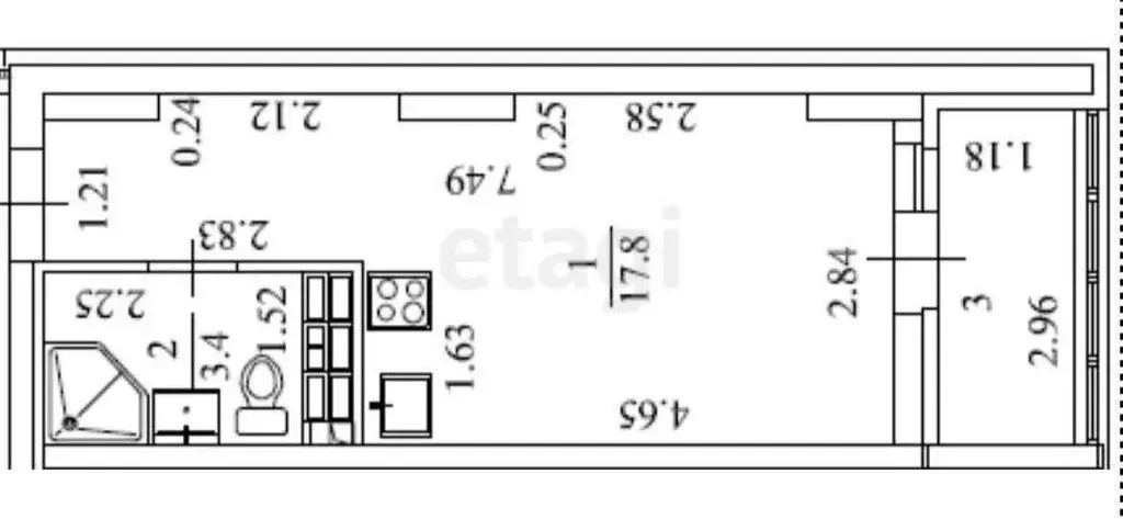 Квартира-студия: Екатеринбург, улица Новостроя, 5 (22.5 м) - Фото 0