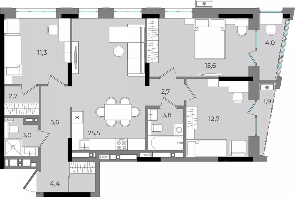 3-к кв. Удмуртия, Ижевск Северо-Западный жилрайон, 2-й мкр, Новый ... - Фото 1
