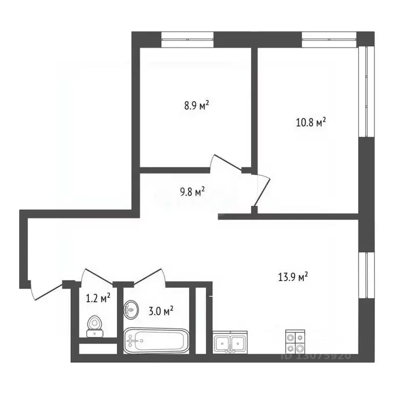 2-к кв. Ярославская область, Ярославль Чернопрудная ул., 37 (47.6 м) - Фото 2