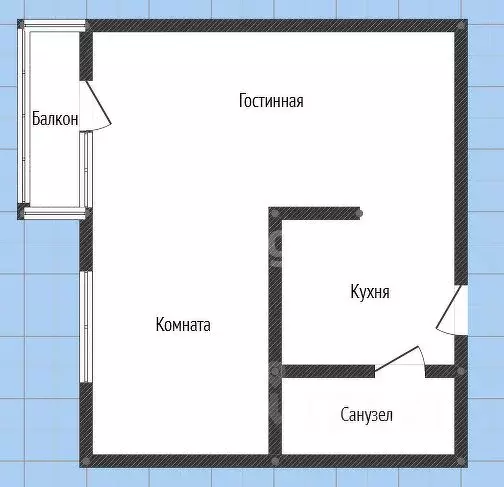 1-к кв. Приморский край, Владивосток ул. Адмирала Кузнецова, 59 (24.7 ... - Фото 1