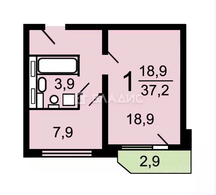 1-к кв. Москва Северодвинская ул., 9 (38.0 м) - Фото 2