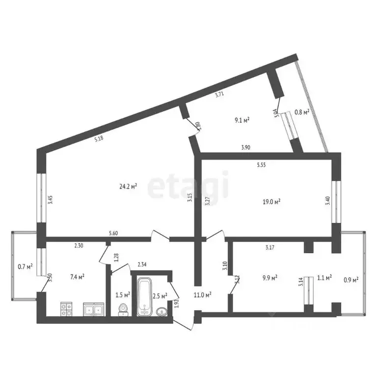 4-к кв. Крым, Феодосия бул. Старшинова, 25 (84.6 м) - Фото 1