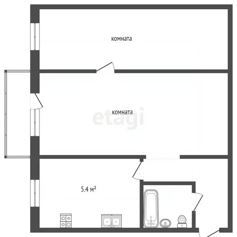 2-к кв. Самарская область, Самара пос. Управленческий, ул. Гайдара, 12 ... - Фото 2