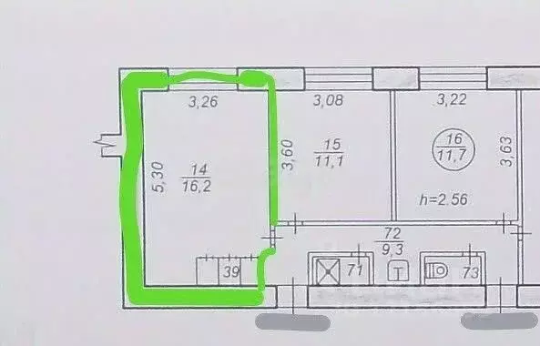 Комната Хабаровский край, Хабаровск Матвеевское ш., 24 (15.2 м) - Фото 2