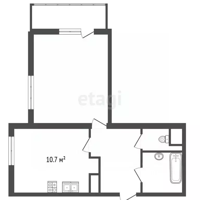 1-к кв. Санкт-Петербург дор. Муринская, 64 (36.2 м) - Фото 2
