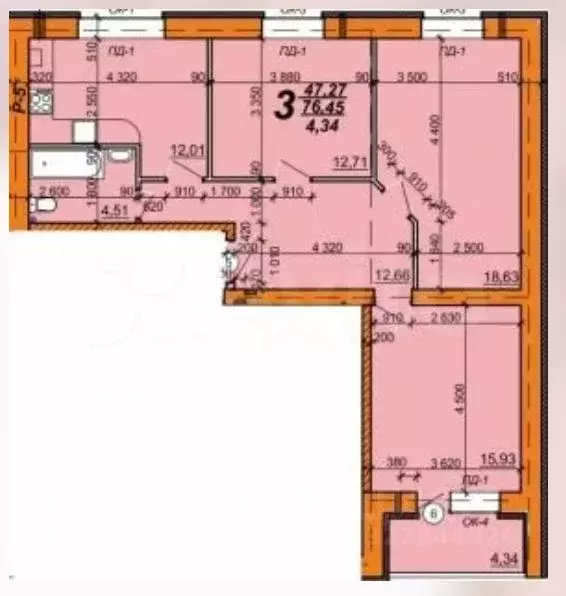 3-к кв. Рязанская область, Рыбное Березовая ул., 8 (75.0 м) - Фото 1