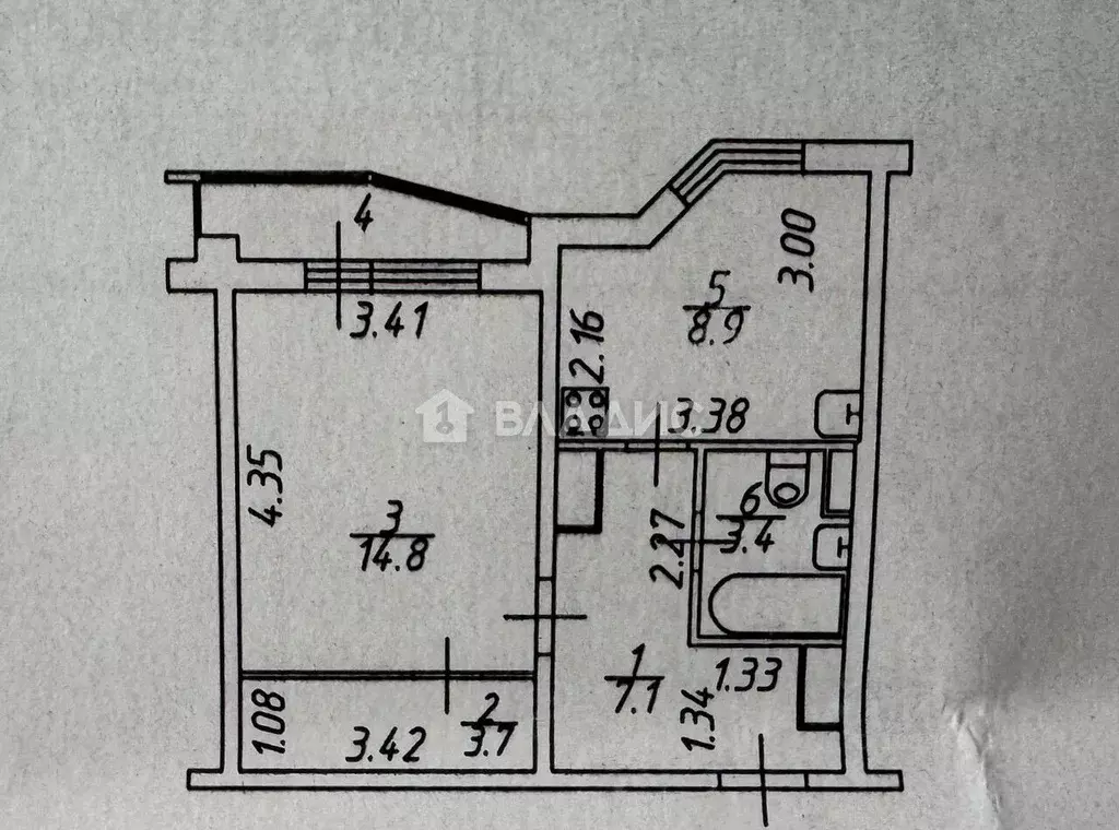 1-к кв. Московская область, Ленинский городской округ, Бутово пгт ... - Фото 2