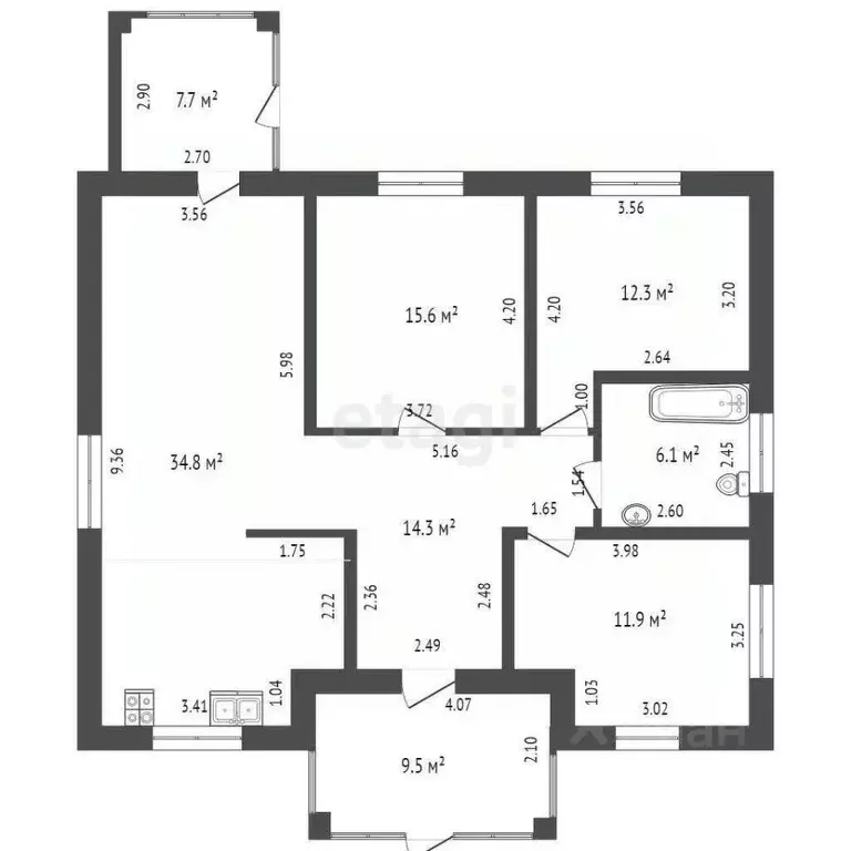 Дом в Ростовская область, Таганрог пер. 7-й Мариупольский (121 м) - Фото 2