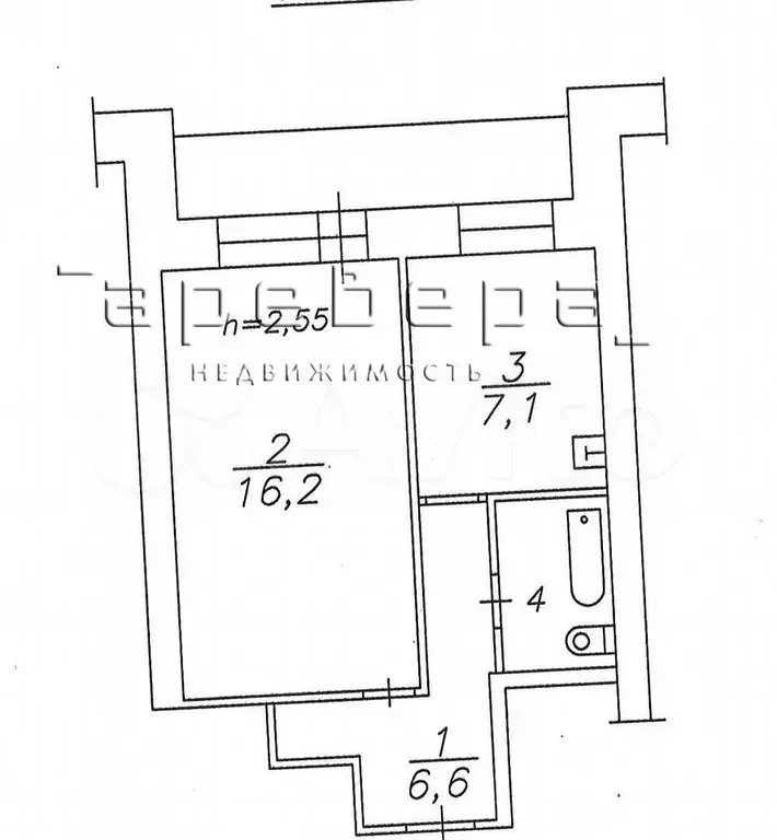 1-к. квартира, 36 м, 7/9 эт. - Фото 0