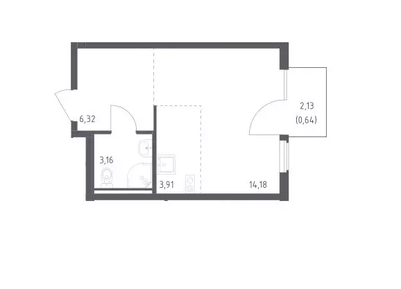 Продаётся квартира-студия, 28.21 м - Фото 0