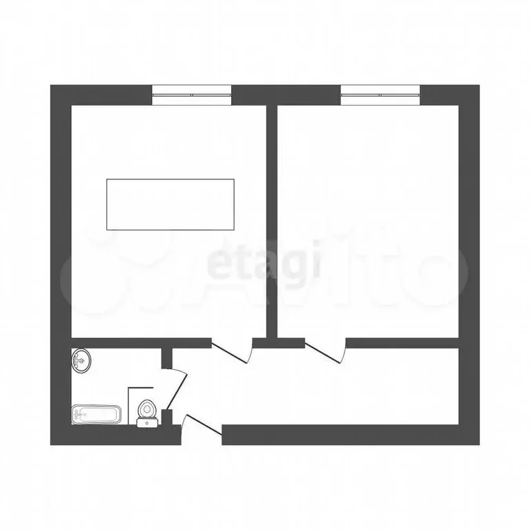 2-к. квартира, 35,2 м, 6/9 эт. - Фото 0