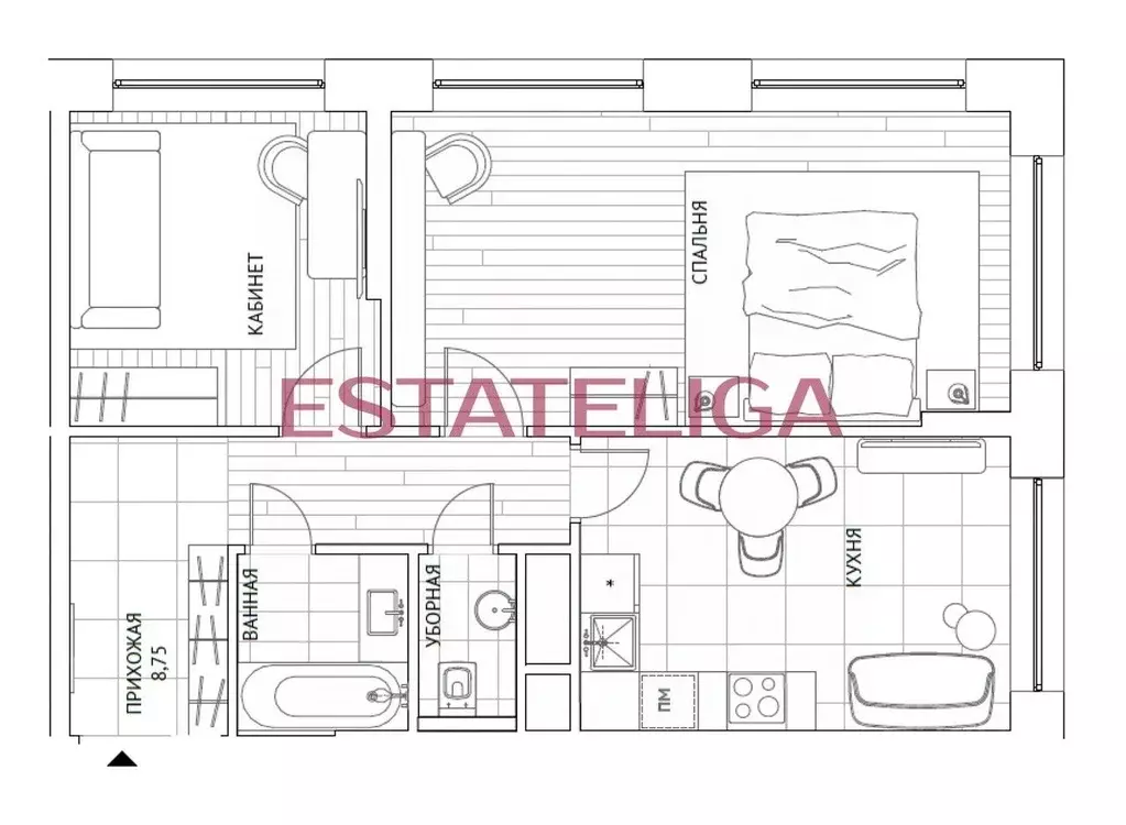 2-к кв. Москва Береговой проезд, 3 (55.0 м) - Фото 2