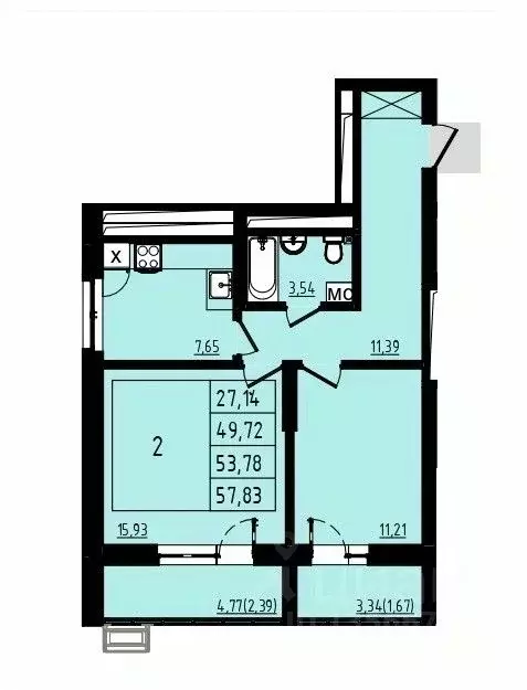 2-к кв. Башкортостан, Уфа Затон-Восточный жилрайон, Новаленд мкр,  ... - Фото 0