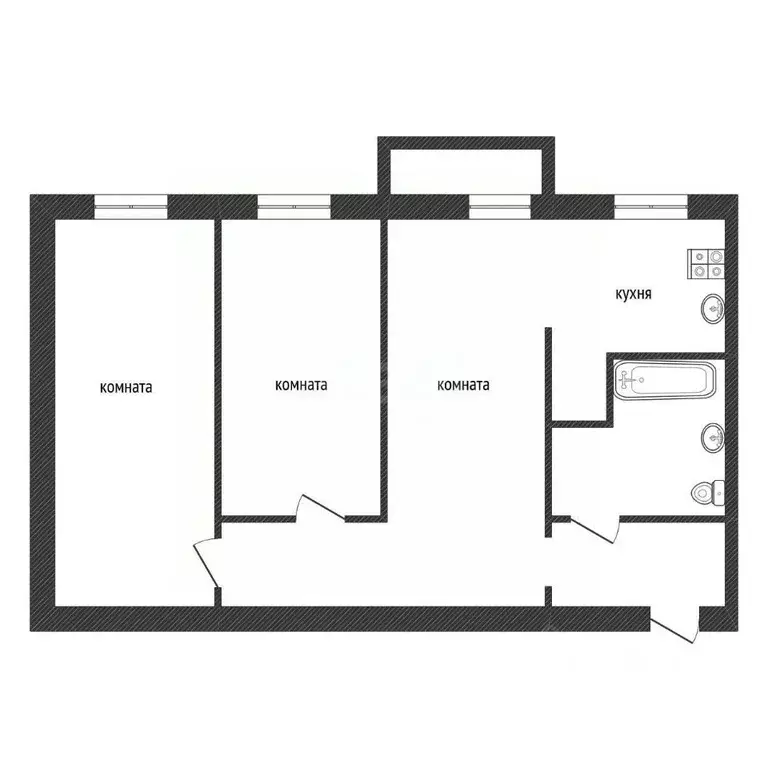 3-к кв. Ленинградская область, Кириши ул. Мира, 5 (54.5 м) - Фото 2