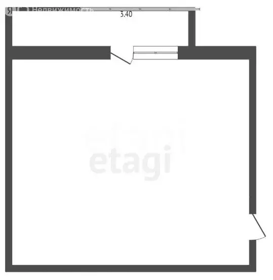 1к в -комнатной квартире (15.4 м) - Фото 1