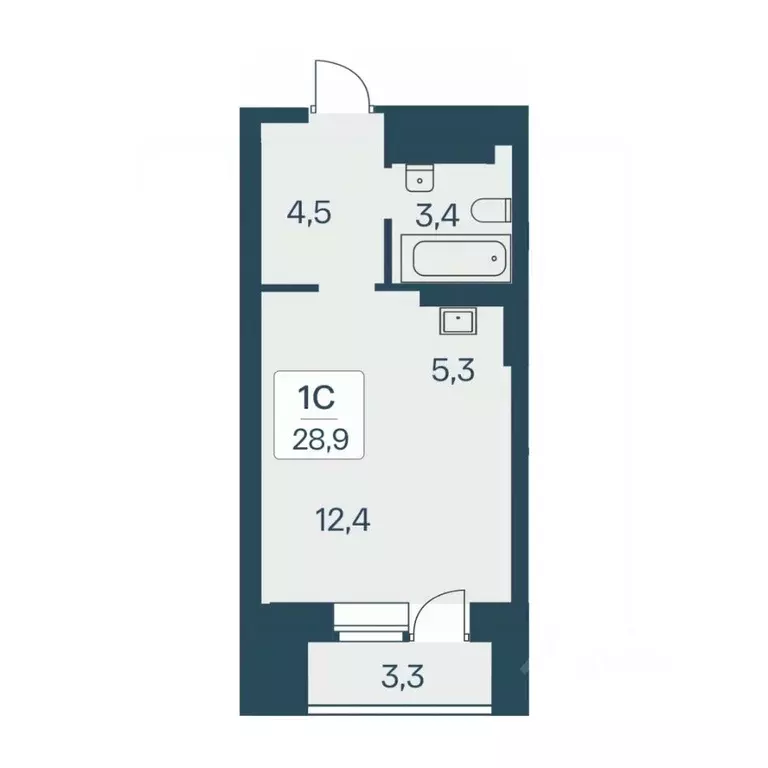 Студия Новосибирская область, Новосибирск Расцветай на Красном жилой ... - Фото 1