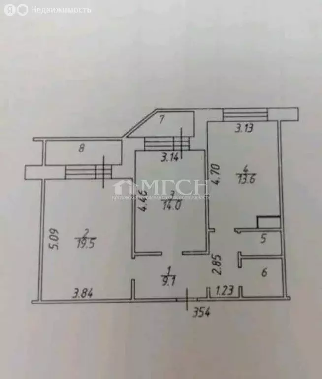 2-комнатная квартира: Видное, проспект Ленинского Комсомола, 78 (64.5 ... - Фото 1
