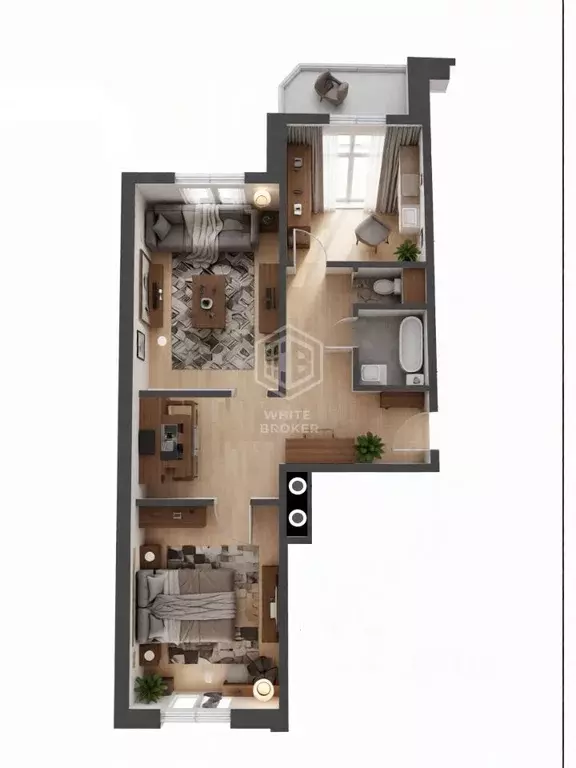 2-к кв. Московская область, Истра муниципальный округ, с. Рождествено ... - Фото 2