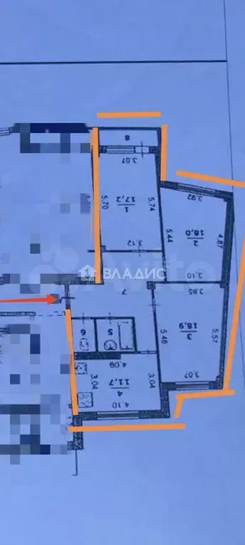 3-к. квартира, 85 м, 3/11 эт. - Фото 0