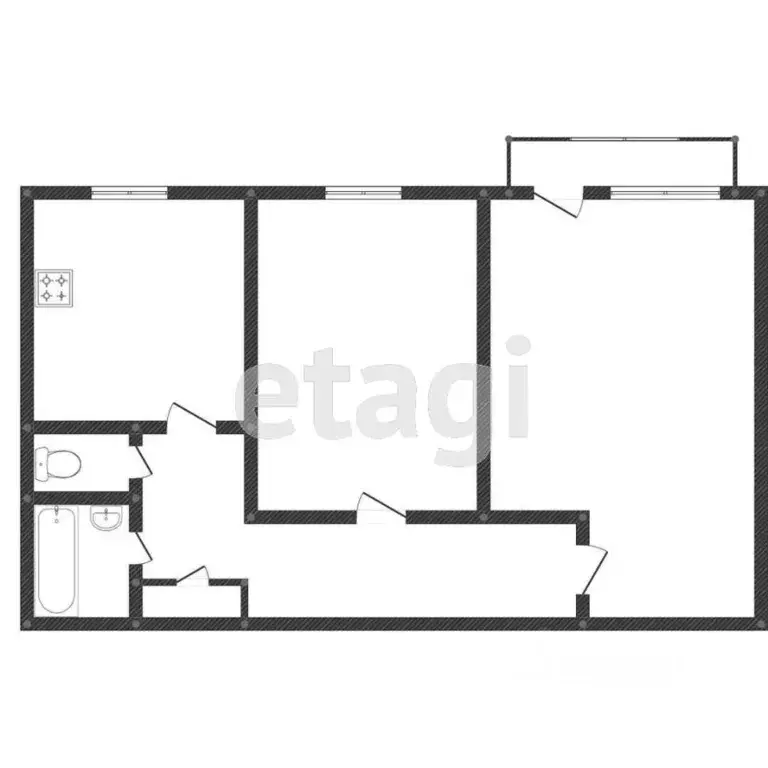 2-к кв. Свердловская область, Нижний Тагил ул. Захарова, 12 (50.7 м) - Фото 2