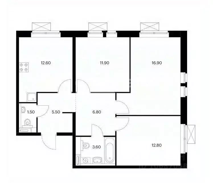 3-к кв. Москва Ильменский проезд, 17к2 (71.7 м) - Фото 2