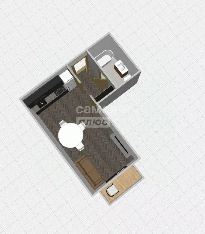 Квартира, студия, 28.6 м - Фото 1