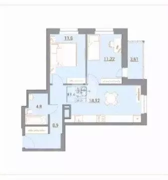 3-к кв. Ростовская область, Ростов-на-Дону Тибетская ул., 1Вс3 (58.7 ... - Фото 1