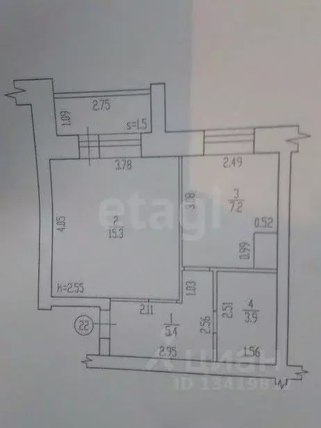 1-к кв. Брянская область, Брянск Колодезная ул., 19А (31.8 м) - Фото 1