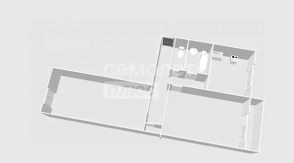 2-к кв. Брянская область, Брянск Красноармейская ул., 160А (45.6 м) - Фото 2