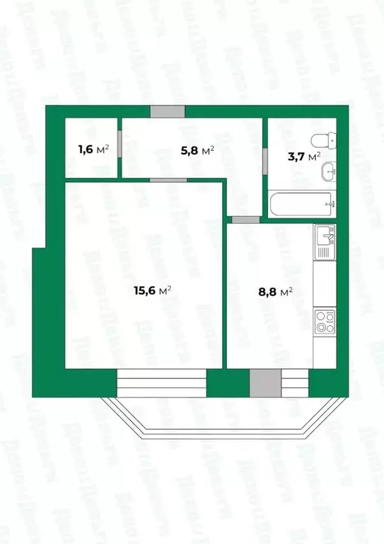 1-к кв. Кировская область, Киров ул. Труда, 18 (35.0 м) - Фото 0