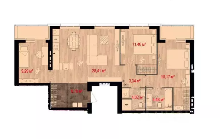 4-к кв. Кировская область, Киров ул. Севастопольская, 5 (82.4 м) - Фото 2