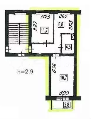 2-к. квартира, 46,4 м, 3/5 эт. - Фото 0