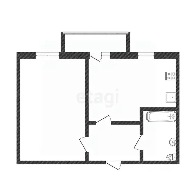 1-к кв. Белгородская область, Белгород ул. Лермонтова, 33а (43.1 м) - Фото 1