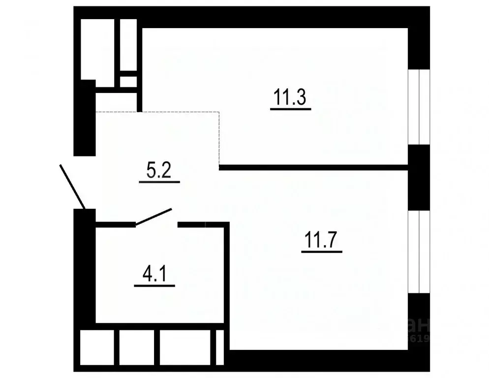 1-к кв. Тюменская область, Тюмень Новгородская ул., 14 (32.3 м) - Фото 2