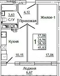 1-к кв. Смоленская область, Смоленск ул. Крупской (41.63 м) - Фото 0