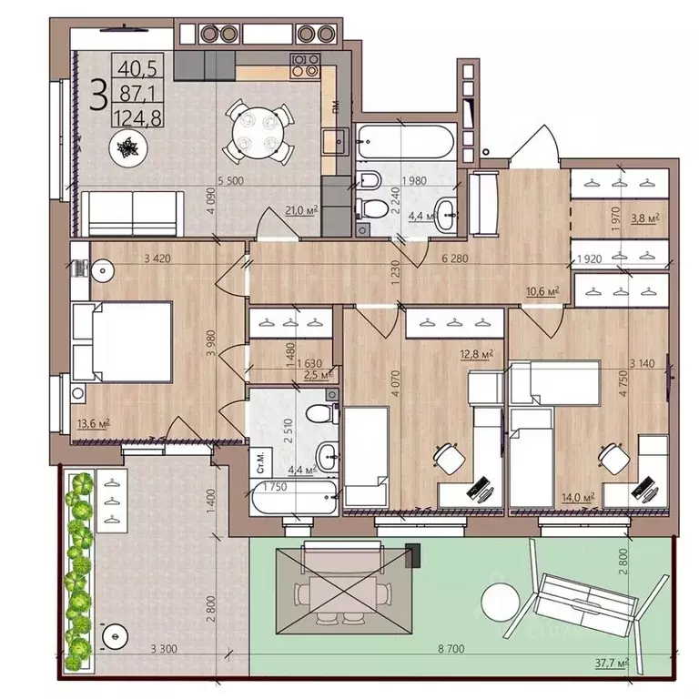 3-к кв. Рязанская область, Рязань пос. Шпалозавода, Окская Стрелка ... - Фото 1