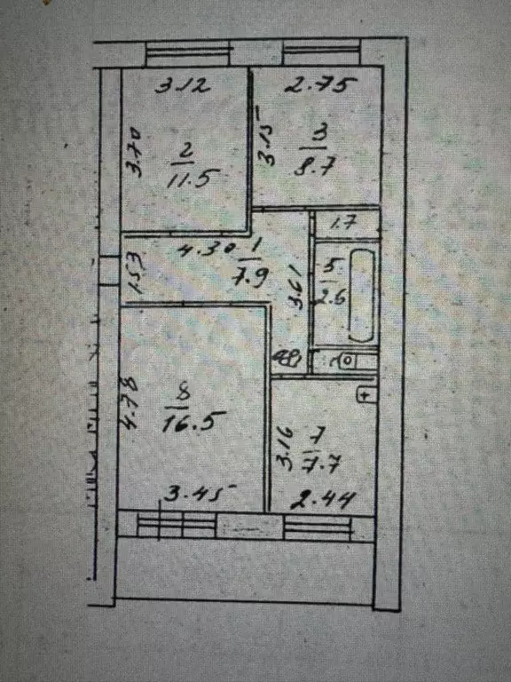 3-к. квартира, 60 м, 4/5 эт. - Фото 0