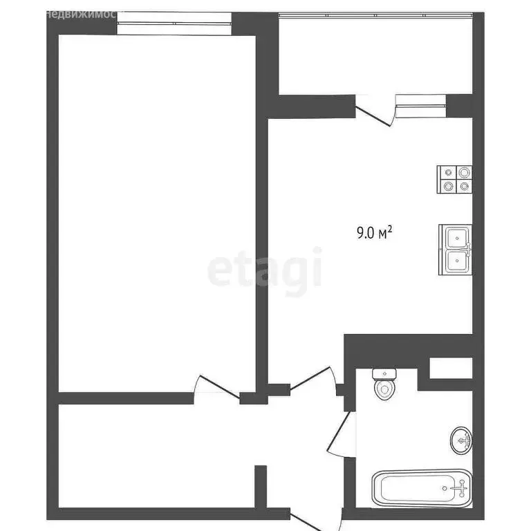 1-комнатная квартира: Анапа, Парковая улица, 60к2 (36.1 м) - Фото 1