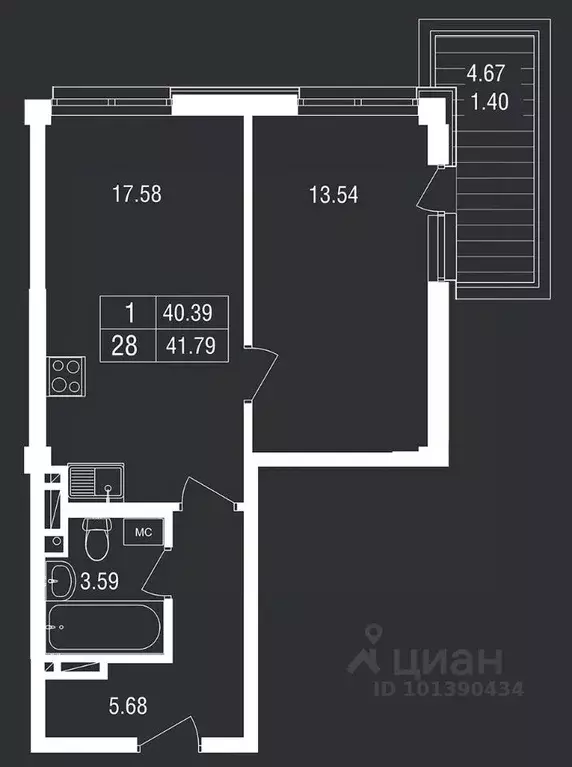 1-к кв. Крым, Ялта городской округ, Гурзуф пгт  (41.79 м) - Фото 0