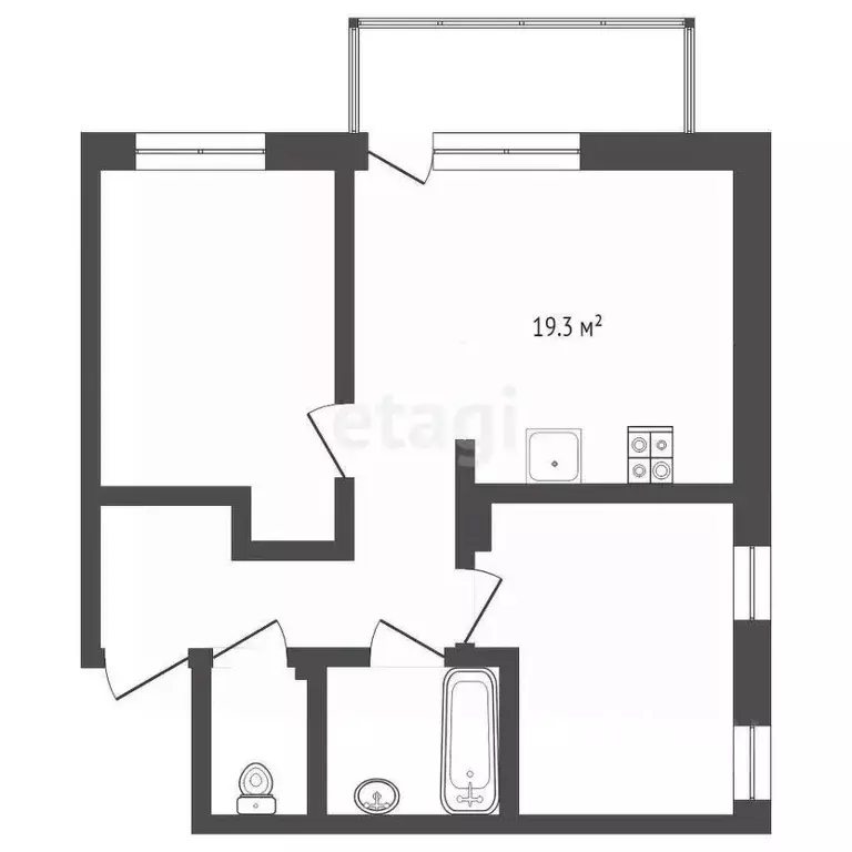 2-к кв. Тюменская область, Тюмень ул. Николая Глебова, 3 (63.99 м) - Фото 1