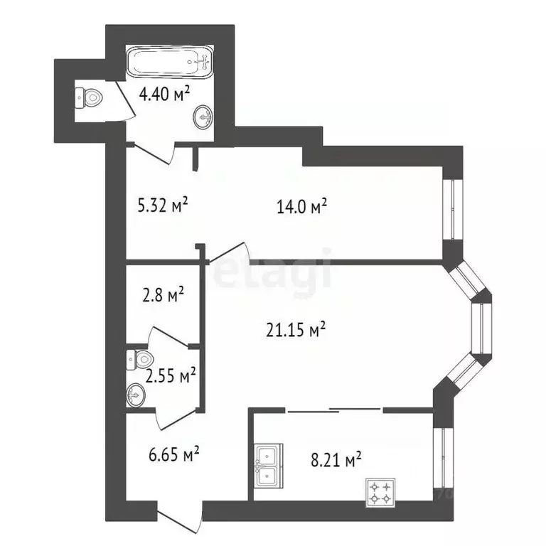 2-к кв. Санкт-Петербург 8-я Васильевского острова линия, 53 (65.8 м) - Фото 1