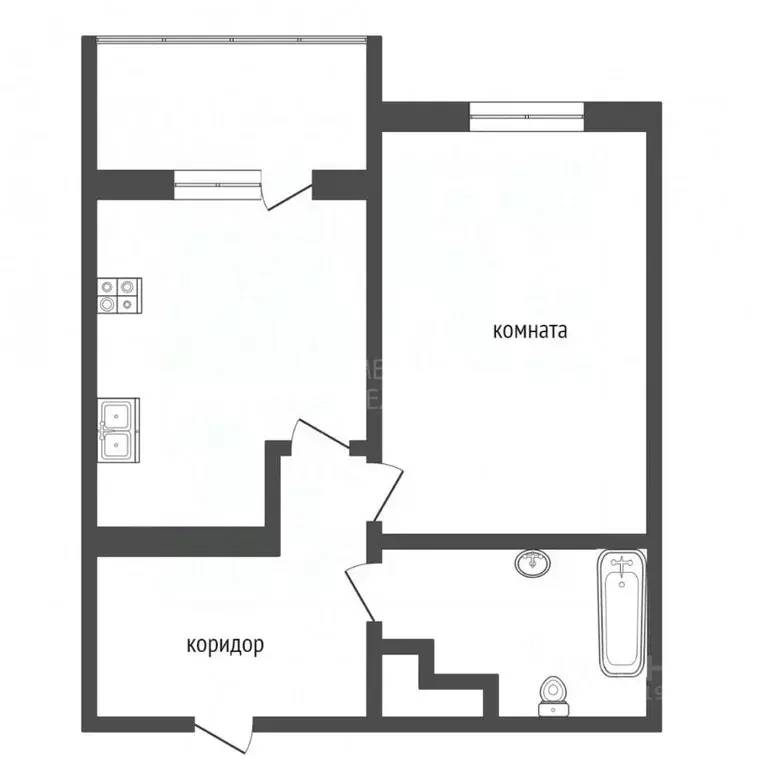 1-к кв. Тюменская область, Тюмень ул. Николая Зелинского, 23/1 (36.0 ... - Фото 1