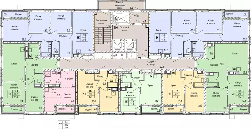 2-к кв. Нижегородская область, Нижний Новгород Кузнечиха Город жилой ... - Фото 2