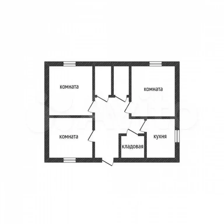 3-к. квартира, 55 м, 1/2 эт. - Фото 0