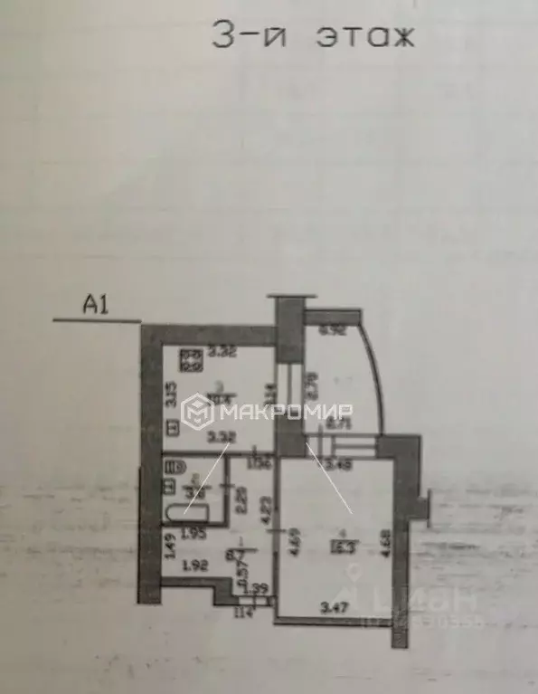 1-к кв. Орловская область, Орел ул. Емлютина, 12 (39.2 м) - Фото 2