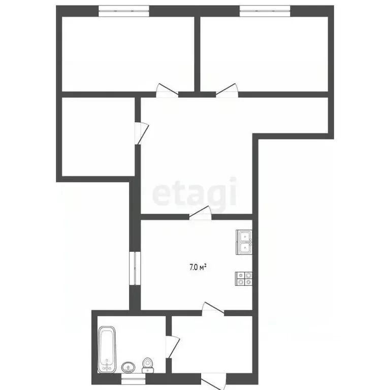 2-к кв. Владимирская область, Муром ул. Горького, 31 (45.3 м) - Фото 0